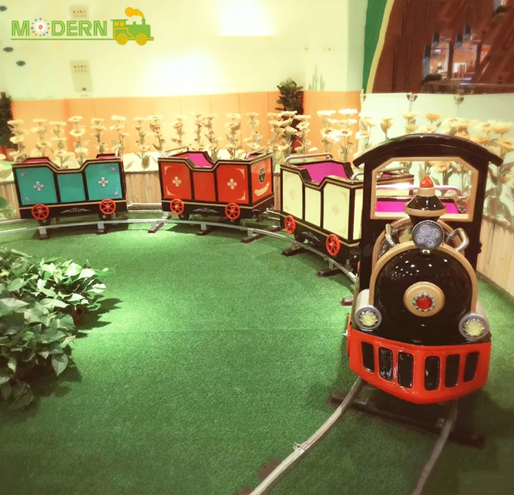 Outdoor amusement shopping mall kids ride mini electric steam track train