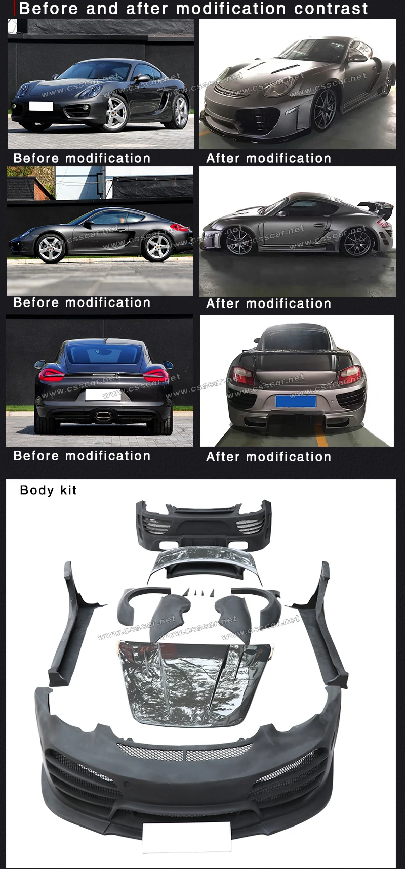 Car Auto Accessories Css New Design Body Kit Bumper Wheels Kit Car