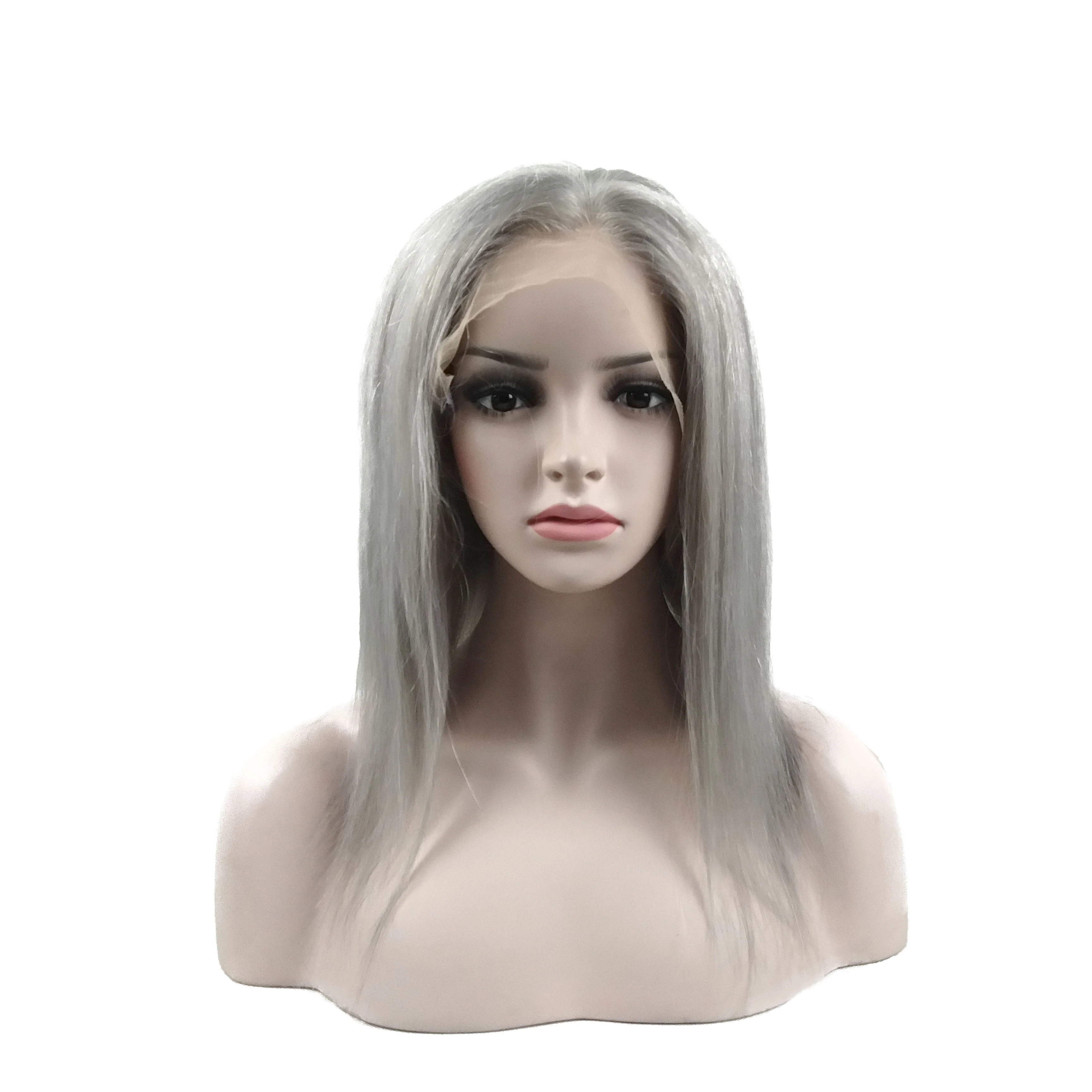 High Reorder Products Cosplay Grey Front Lace Wigs Hair Colored Wigs 4881