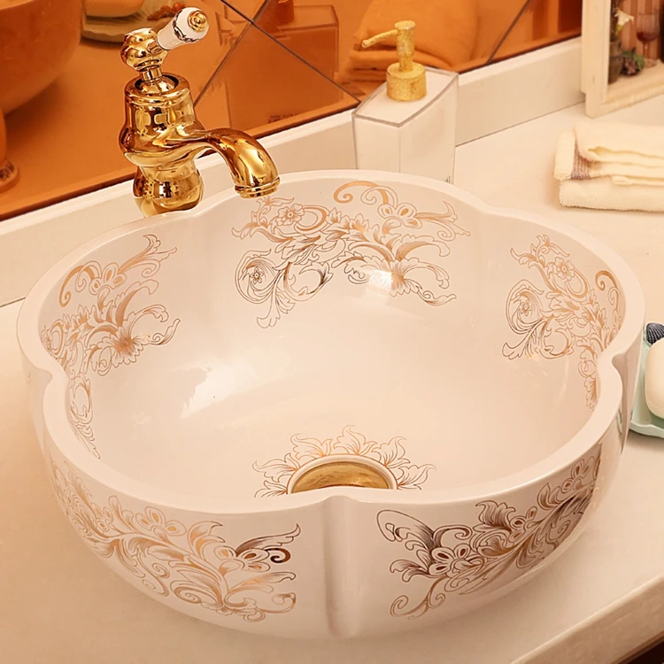 Europe Vintage Style Ceramic Sinks Counter Top Wash Basin Bathroom Sink Ceramic Bowl Wash Basin Buy Ceramic Hand Wash Basin Wash Basin