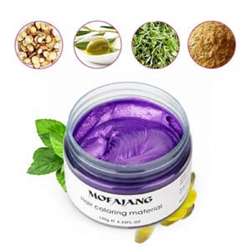 Mofajang 9 Colors Hair Styling Pomade Material Temporary Disposable Mud