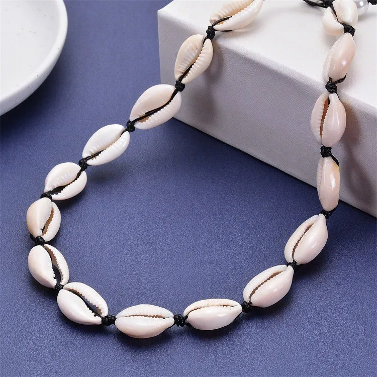 90s Cowrie Shell Choker Necklace For Women Seashell Necklace Adjustable