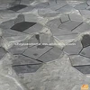 Irregular Black Slate Pavement tiles on net for Garden walkway