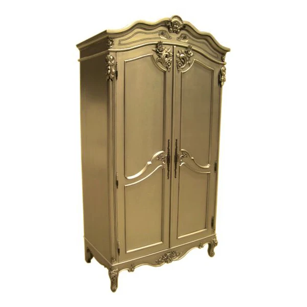 Antique Gold Leaf Finish Mahogany Wardrobe Klm 018 Buy