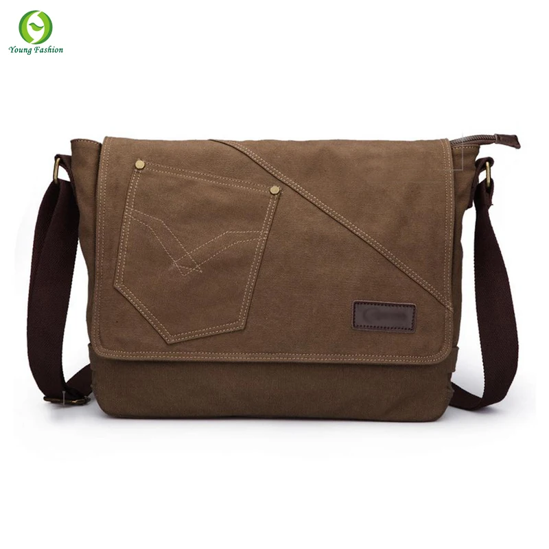 Large Leather Messenger Bag Men Laptop Shoulder Vintage Brown Crossbody Satchel
