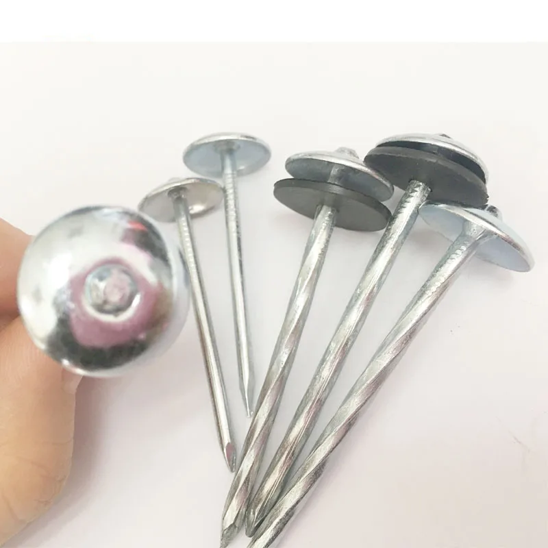 Electro Galvanized Roofing Nail Umbrella Head Zinc Roofing Nail With