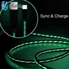 Yabta Cable Charger For Apple iPhone 8Pin Green Flowing Current Light Up USB Cable