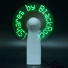 Programmable led custom message fan led handheld fan with custom logo