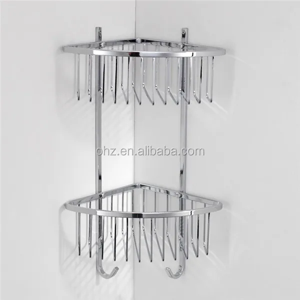 8811 304 de acero inoxidable cestas de almacenamiento para baño montado