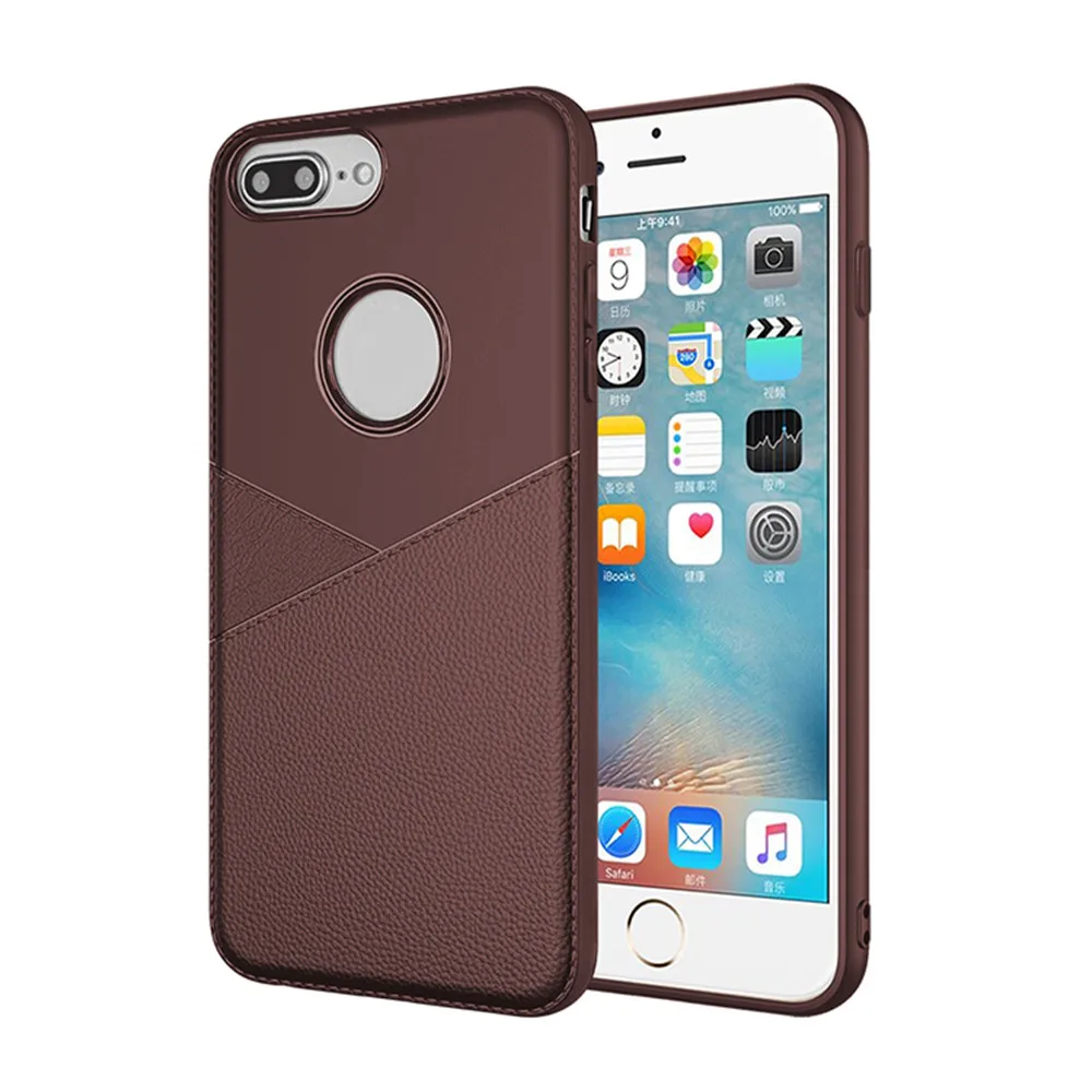 Luxury Shockproof Soft TPU Case For iPhone 6 7 8 plus Business Style Cover