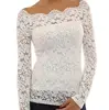 zm33956a simple women casual blouse designs ladies office wear white lace shirts
