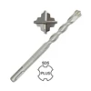 Carbide Cross Tip 4 Cutter U Flute SDS Plus Hammer Drill Bit for Concrete Block Brick Wall Drilling
