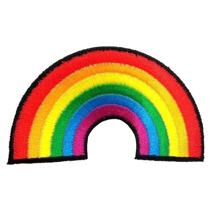 Cheap Custom Iron On Embroidery Patches Rainbow Patch - Buy Rainbow ...