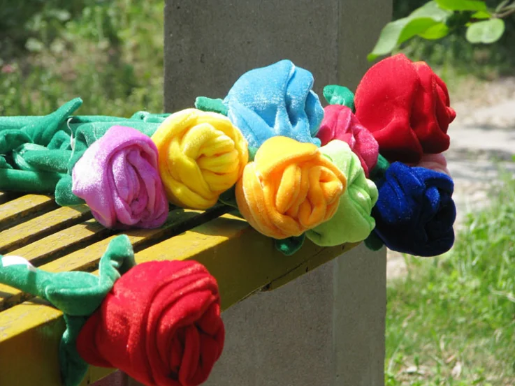 colorful flower plush