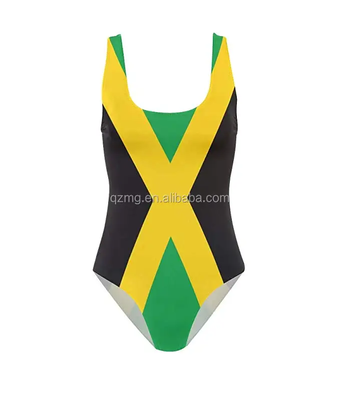 Personalized Jamaica Flag Swimwear Bikini One Piece Plus Size Thong