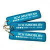Promotion Machine Twill Embroidery Custom Textile Logo Woven Keychain