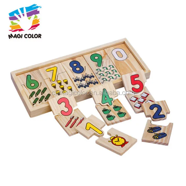 wholesale early learning wooden digital toy number corresponds