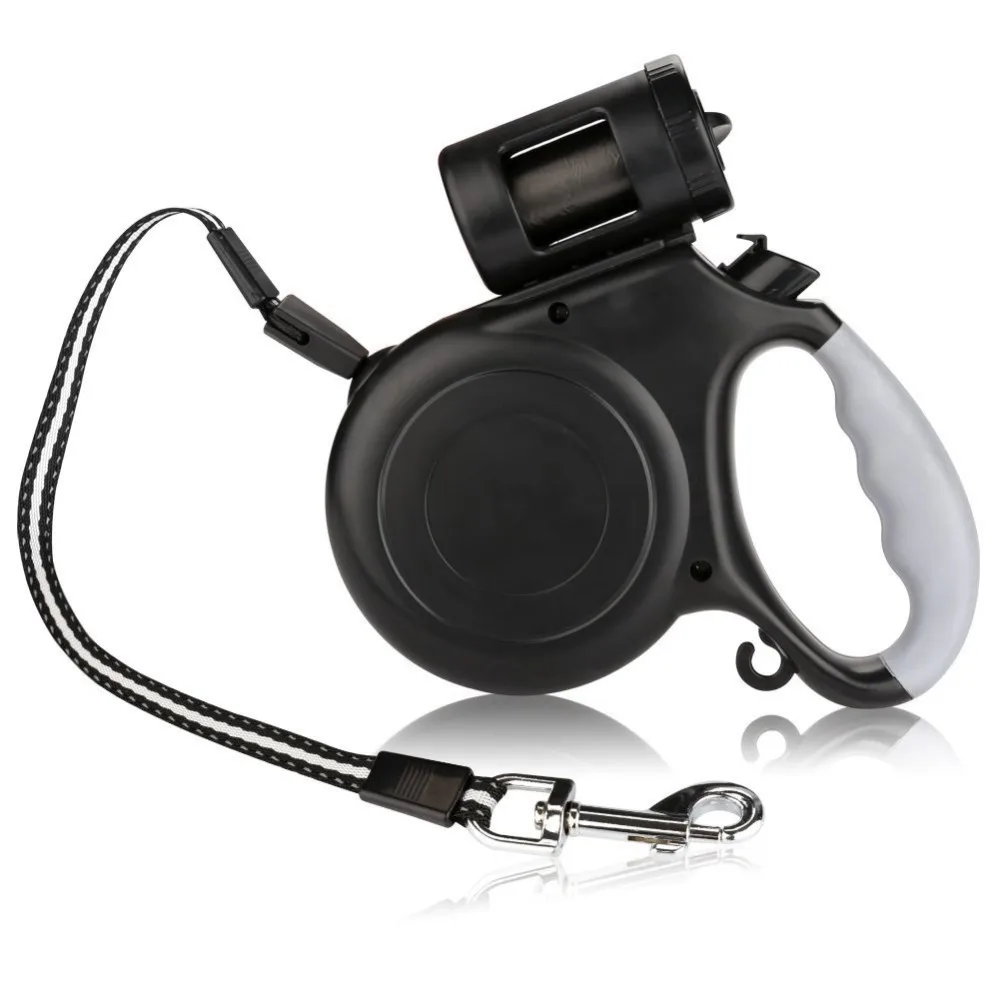 5m Retractable Dog Leashes Strong Pet Lead With Garbage Bag Dispenser Buy Retractable Dog