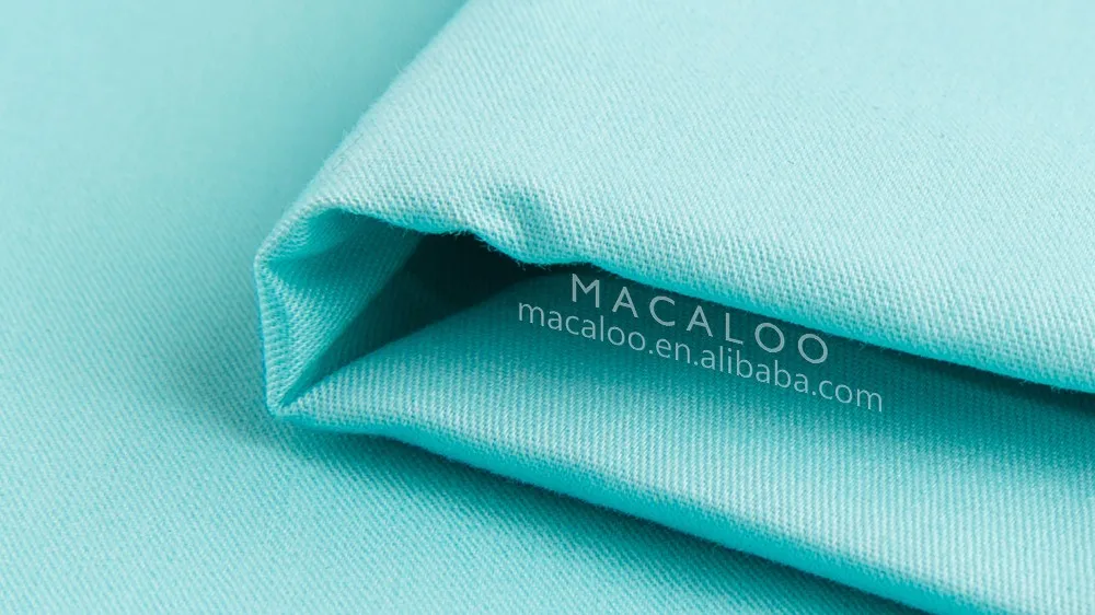 Tiffany blue color 100 combed woven cotton twill fabric