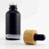 30ml Bamboo Cap Essential Oil Bottle Matte Black Red Frosted Glass Bamboo Dropper Bottle