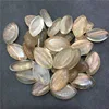 Natural crystal polished golden quartz rutilated tumble leaf shape pendant for sale