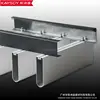 grate U-Shape Aluminum Suspended strip decorative false Ceiling tiles closed