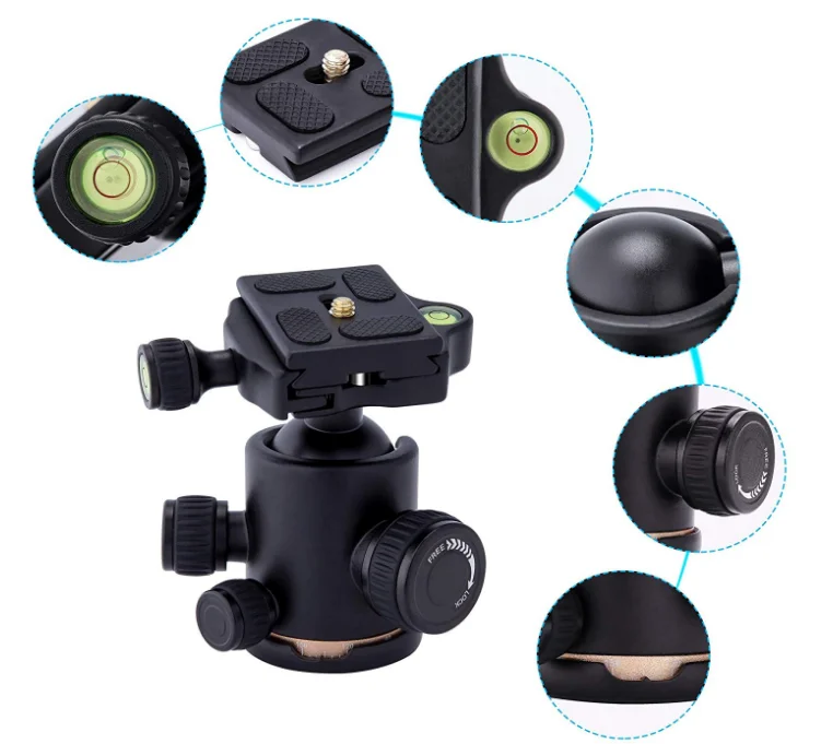 Tripod  ball head 360 degrees rotation  for DSLR camera mount