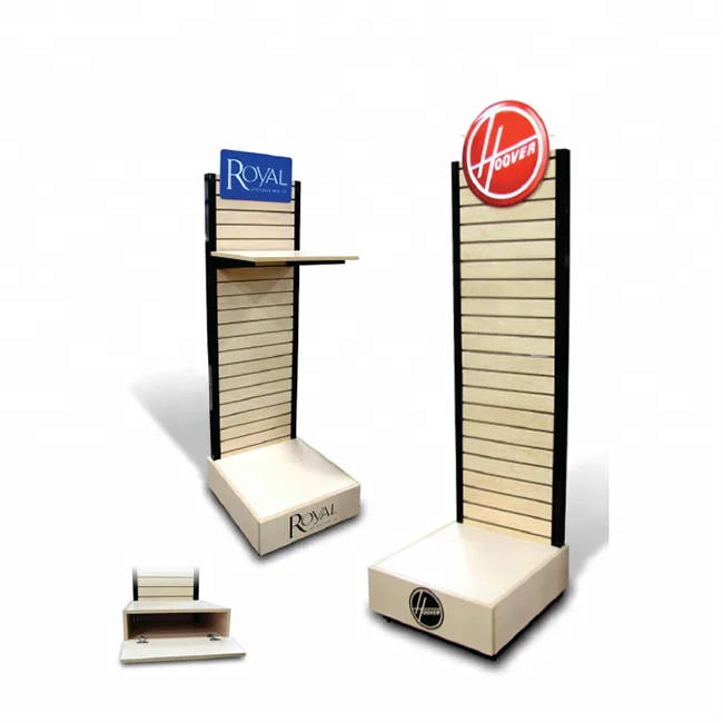 Slat Wall Wood Display Stand Retail Store Wood Furniture Wooden