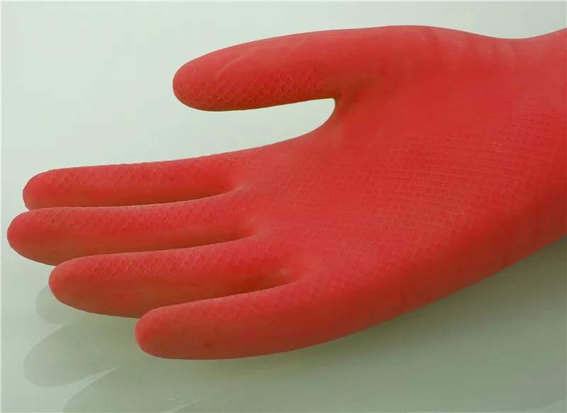 50g Household Latex Gloves Flock Cotton Lined/ Latex Hand Gloves Buy
