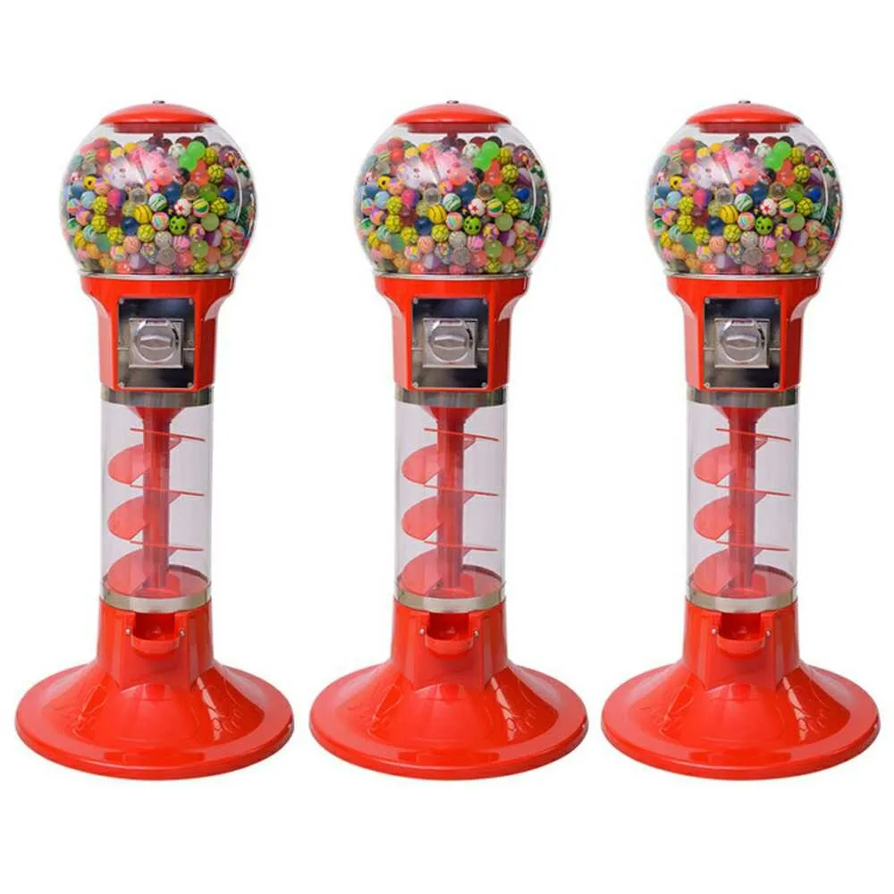 Spiral Gumball Candy Toy Bouncy Ball Capsule Vending Machine Mechanical ...