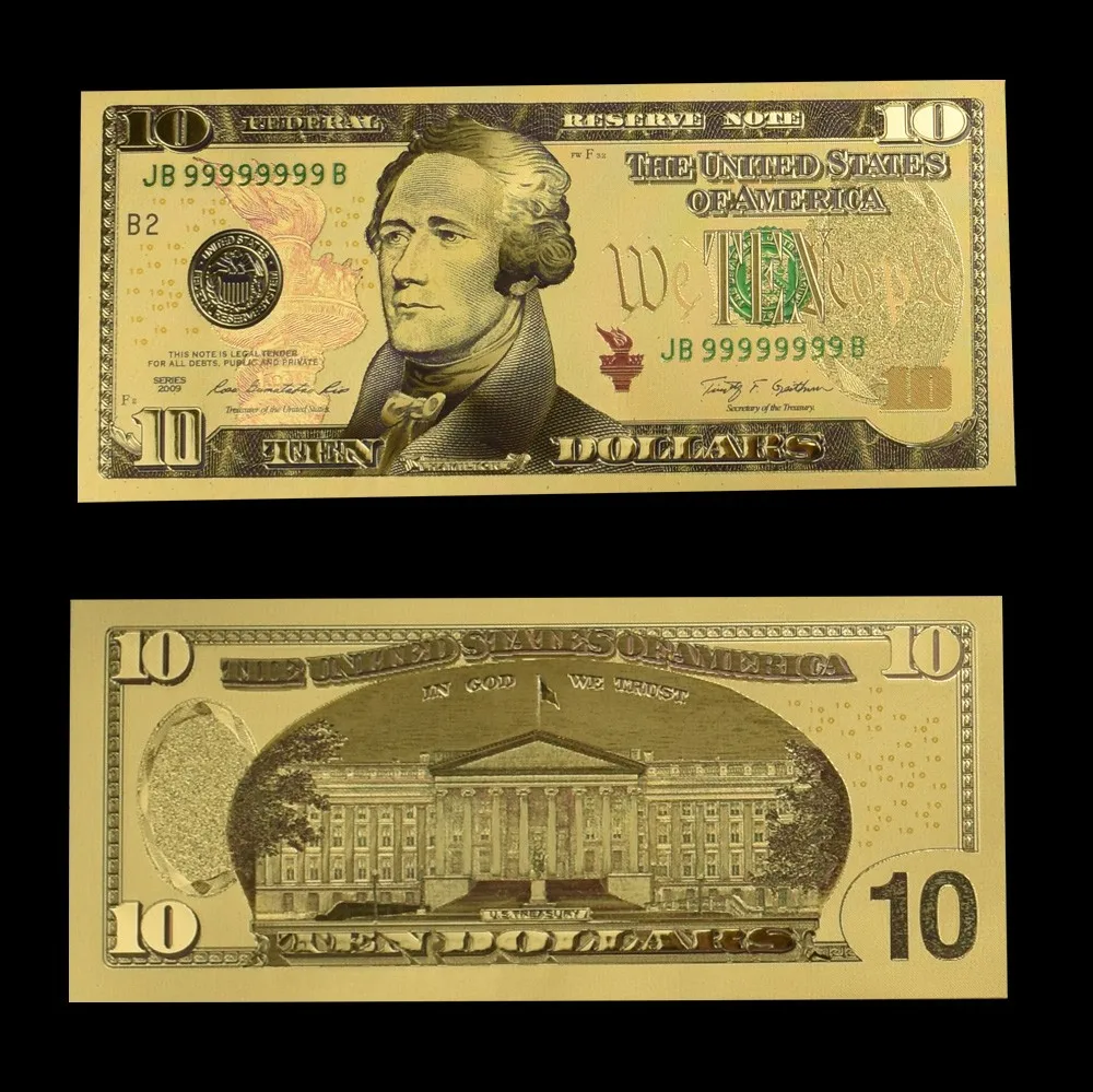 24k Gold Foil Usa Banknote 100 Dollars For Business Gift Buy Us