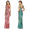 wholesale long mermaid bling sequins evening dresses luxurious fashionable party dress women sexy sequin dress