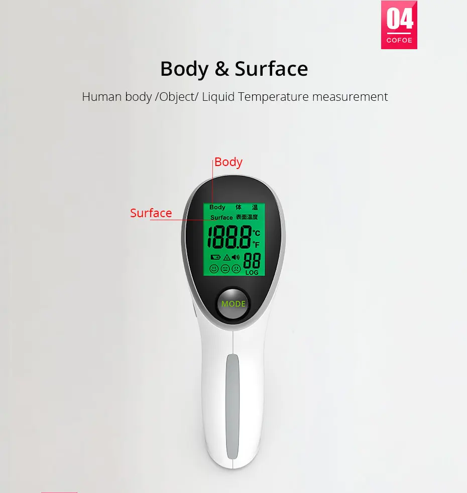 Non-touch Non-contact baby thermometer forehead ear termometro