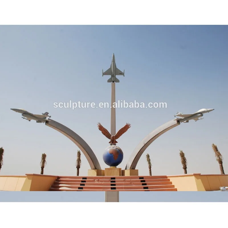 
stainless steel large metal sculpture for outdoor monument 