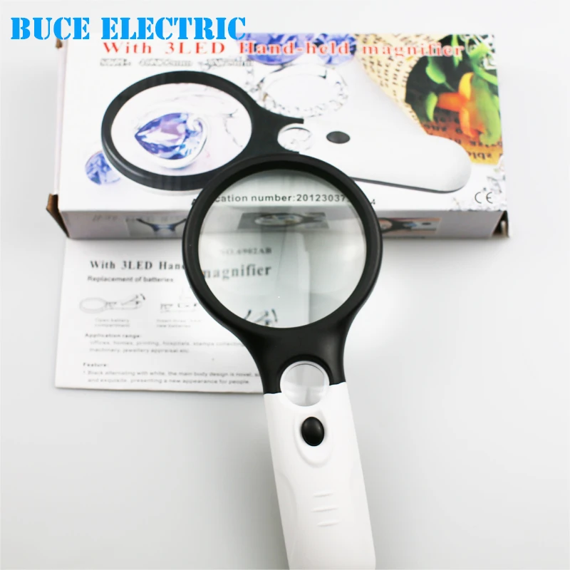 Illumination Led Handheld Magnifier Pocket Magnifier Magnifying Glass