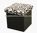 fur and suede foldable storage chair