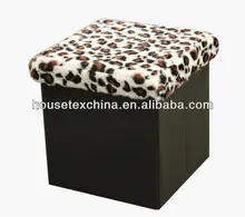 fur and suede foldable storage chair