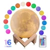 Remote touch 3d led ball night lamp moon light