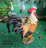 Resin funny rooster garden decor