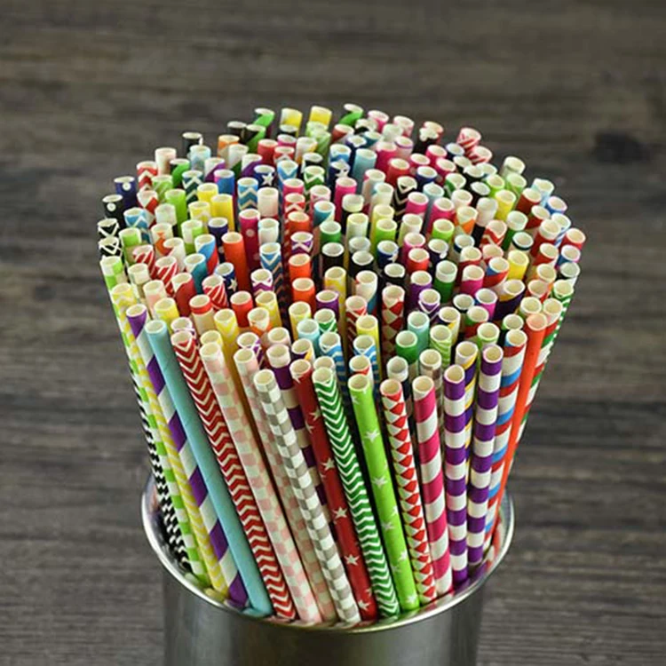 Stocked Big Sale Recycled Mixed Cool Drinking Paper Straws Buy