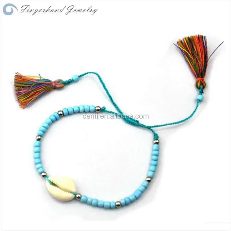 Bohemia Style Beach Sea Shell Bracelet Colorful Gl Seed Bead Bohemia Style Beach Sea Shell Bracelet Colorful Gl Seed Bead Tel Bracelets