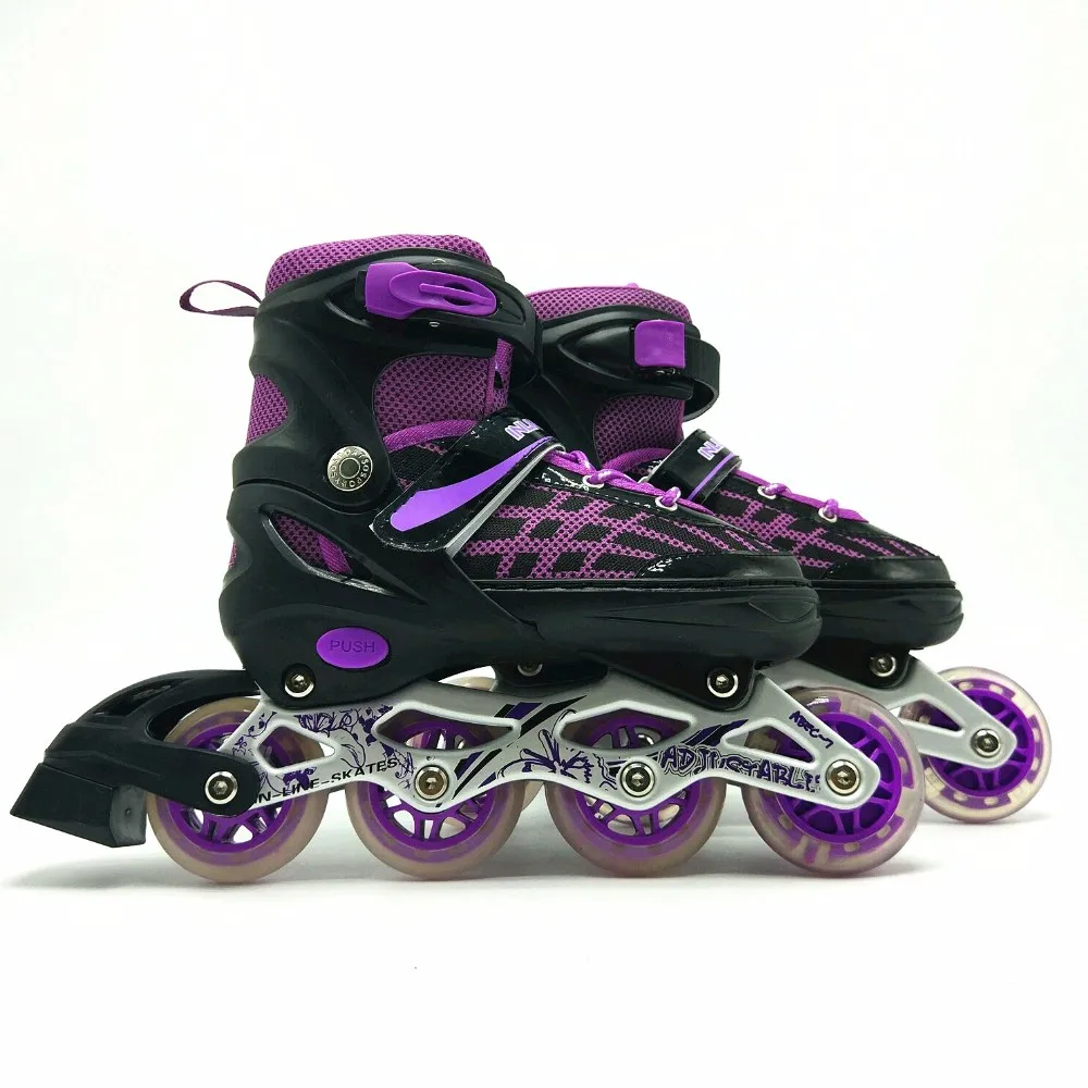 4 Wheels Retractable Quad Roller Skate Adjustable Pvc Wheel Roller