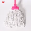Wholesale 2063-SST square head Cleaning pure cotton thread Mop with steel stick