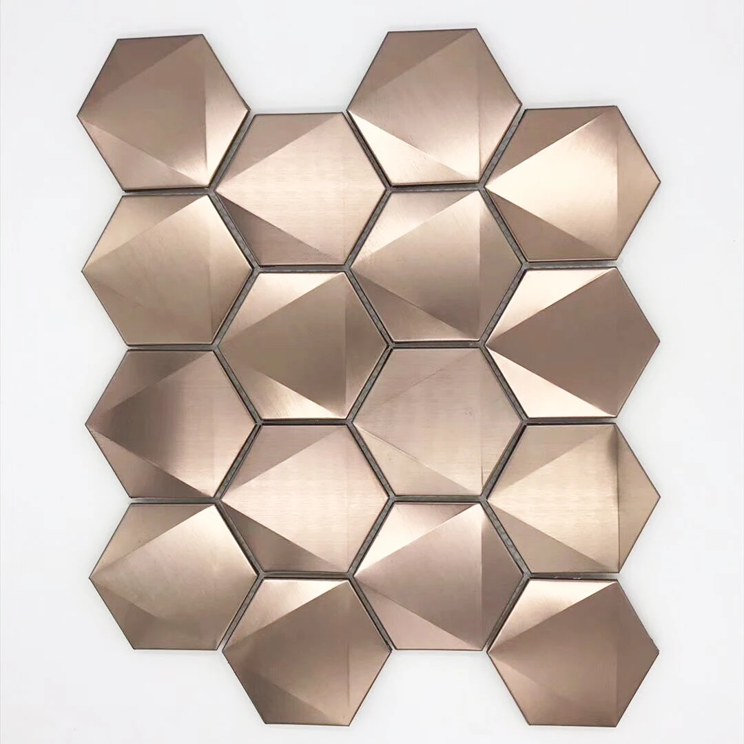 Cube 3d Aluminium Metal Mosaic For Modern Wall Decoration - Buy Metal ...