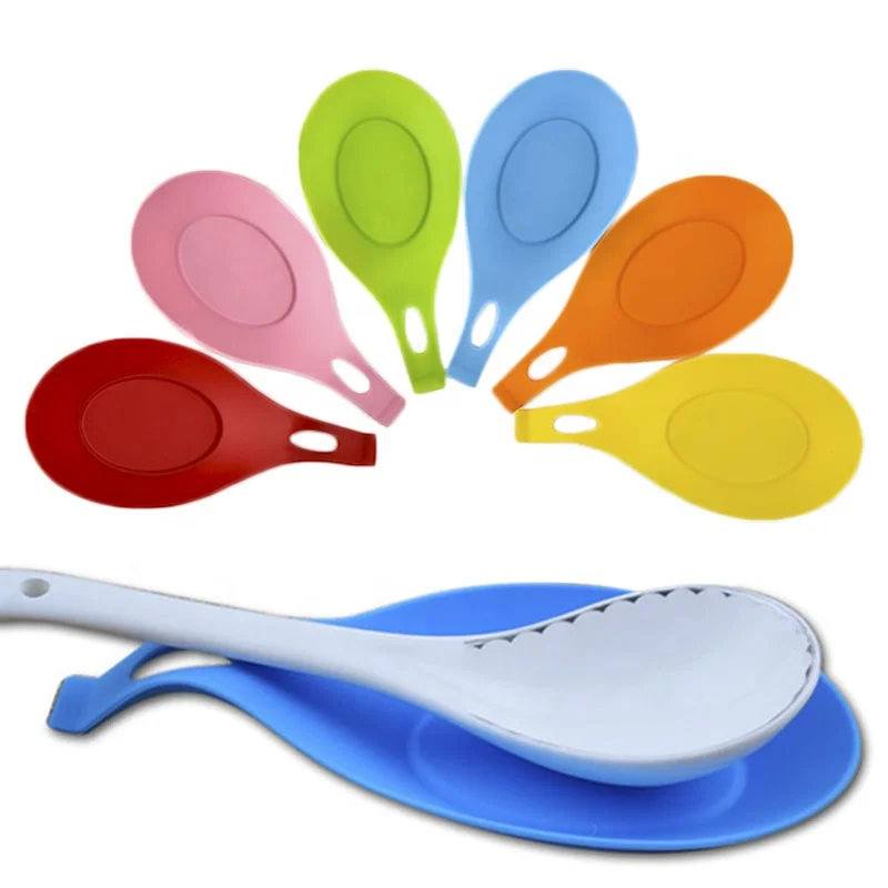 
Custom Spoon Rest Silicone Cooking Utensil Rest Eco-friendly Kitchen Spoon Holder 