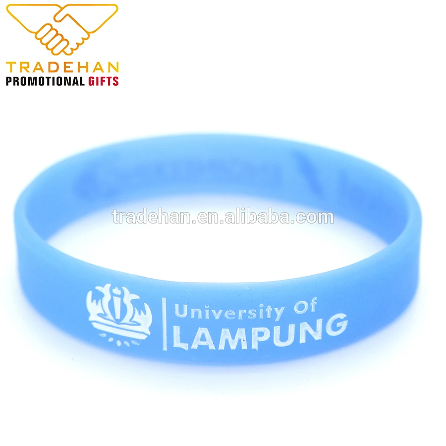 Custom Glow In The Dark Silicone Wristband Debossed Silicone Bracelet ...