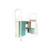 Dormitory beds with table metal high sleeper with desk school furniture white desk and metal