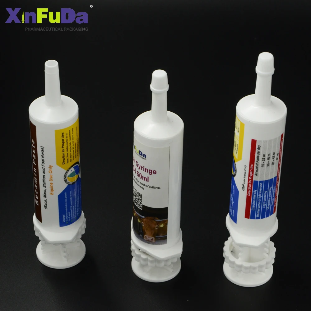 Wholesale 60ml Veterinary Pharmaceutical Equine Syringe With Needle