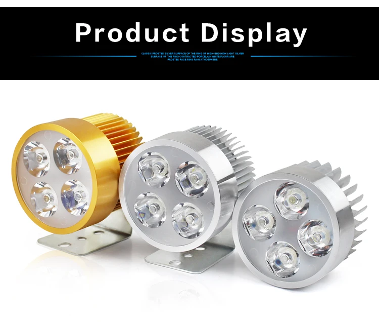 12W 6500K white light 800 lumen super bright led light for motorcycle