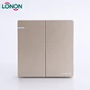 Comfortable new design Golden 2 gang way electrical power intermediate wall light switch